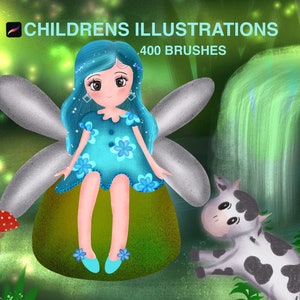Ilustrador de libros infantiles de Procreate, libro infantil de Procreate, pinceles de Procreate, pincel de ilustrador, libro de cuentos de Procreate, sombreado, óleos pastel