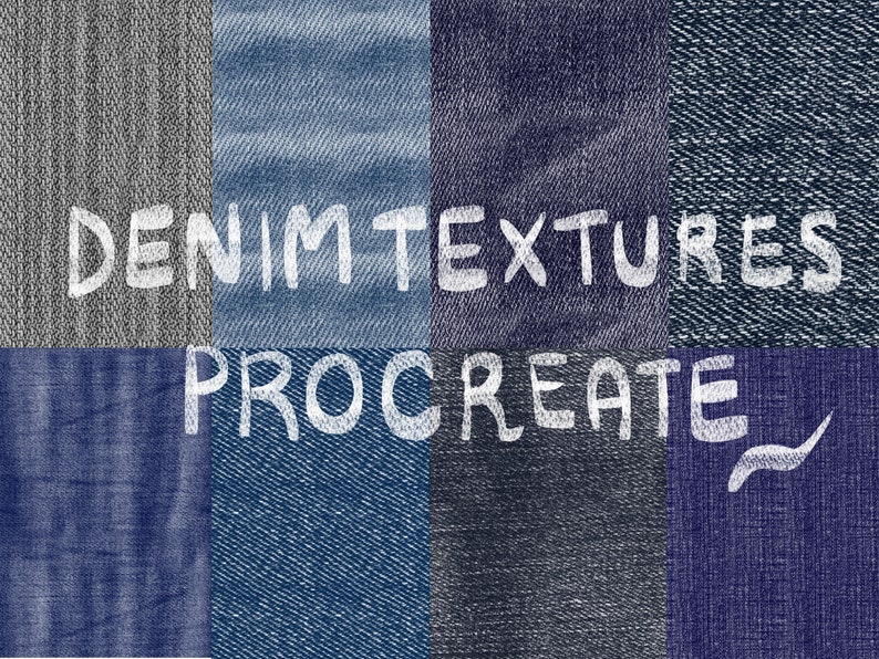 PROCREATE DENIM Brush,denim Seamless, Jean Procreate Brush Set
