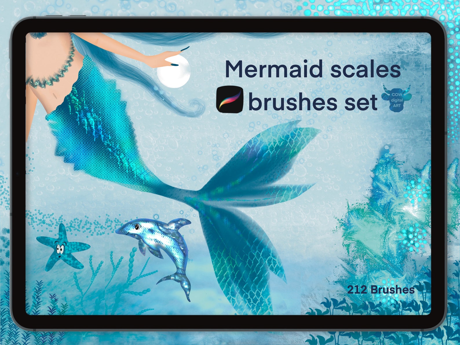 Procreate Mermaid Scale Brushesmediterranean Procreate scale Etsy