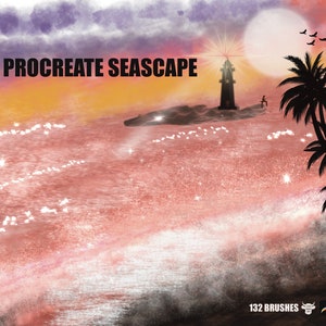 Procreate Seascape Brush Set: Beach, Waves, Sky (Digital Download)