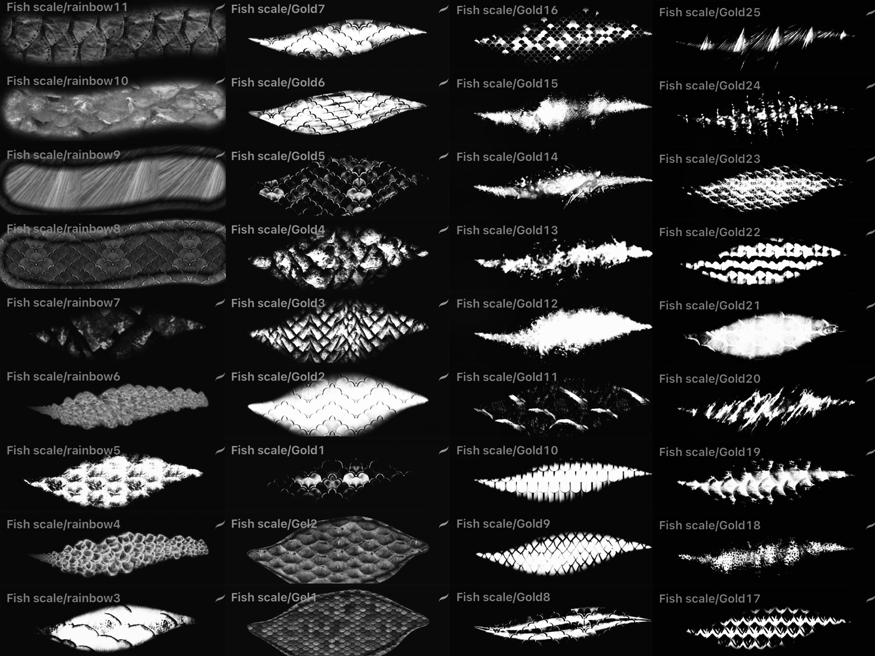 Procreate Scale fish Scale Brush for Procreate brushes Fish Etsy