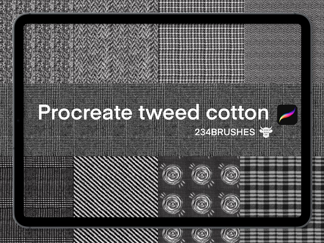 Procreate Tweed Brush,procreate Fabric Brush, Tweed Texture Procreate