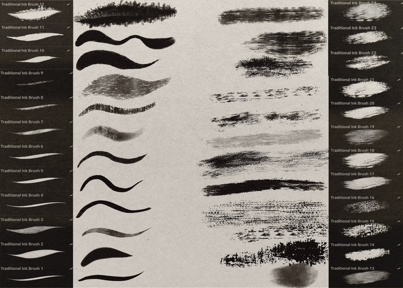 PROCREATE SUMI Brushes,ink Procreate,traditional Ink Brush Set,asia