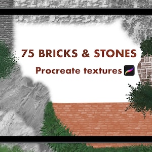 Brick & Stone Procreate Brushes: Texture Pattern Set (Digital Download)