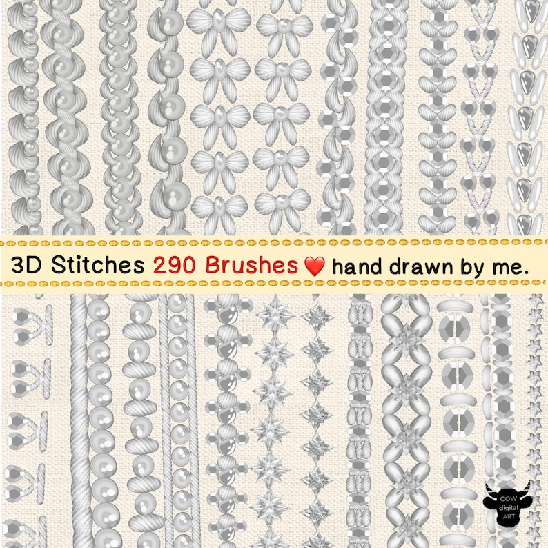 Realistische Stickpinsel für Procreate, Digitales Kunstset für Procreate, iPad-Pinselset, Stickpinsel für Procreate, Stickpinsel für Procreate Bild 12
