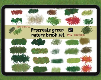 Procreate Nature Brush Set: Landscape, Foliage, Grass,Flowers ,Botanical (Digital Download)