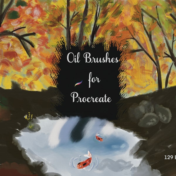 Procreate oil canvas texture brush ,Procreate oil brushes ,Procreate realistic oil painting brushset ,digital oli brushes for iPad