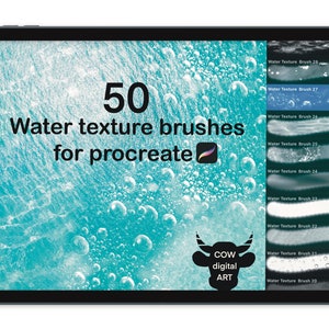 Procreate Water Texture Brushes: Ocean, Sea, Bubble (Digital Download)