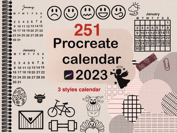 procreate-calendar-2023-brushes-procreate-planner-stamp-etsy-uk