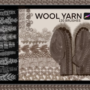Procreate Wool Yarn Brushes: Fabric Texture Brush Set (Digital Download)