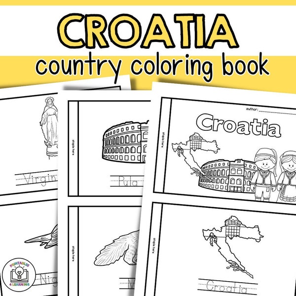 Croatia Color and Trace Book for Kids