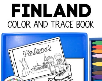 Finland Kleur- en Traceboek voor kinderen