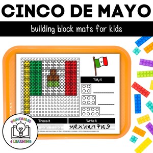 May include: A printable worksheet for children to learn about the Mexican flag. The worksheet features a grid with circles to represent building blocks, a picture of the Mexican flag, and instructions to trace, tally, and write the word "Mexican flag".