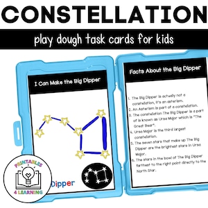 Constellation Playdough-taakkaarten | Activiteit Sterrenbeelden