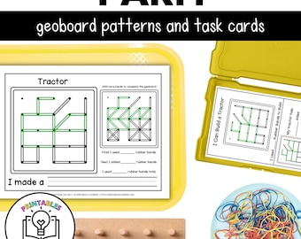 Farm Geoboards | Task Cards and Full Mat Geoboard Activities