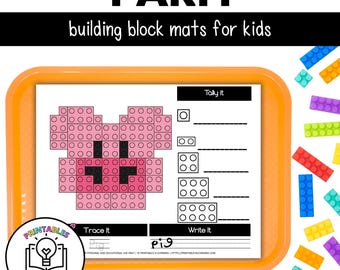 Farm Building Block Mats - Brick Building Challenge STEM Activity for Kids