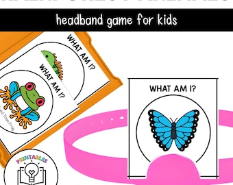 Wie ben ik? Hoofdbandenspel - Rainforest Animals-editie