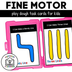 Fine Motor Play Dough Task Cards