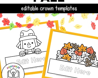 Fall-Themed Editable Crown Templates