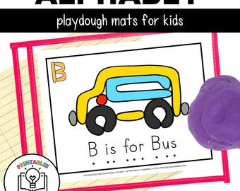 Alfombrillas de plastilina con el alfabeto: Phonics Dots / Descarga digital instantánea