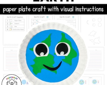 Aardewerk papieren bordjes met visuele instructies
