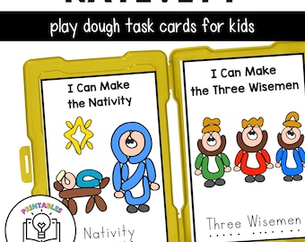 Nativity Playdough Task Cards | Christmas Activity