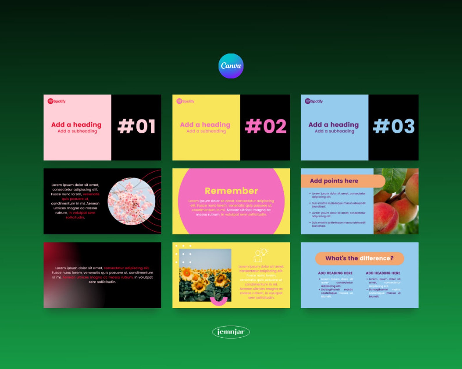 Spotify Wrapped Canva Template