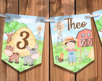 Woodland Forest Animals Personalised Party Banner Wild Life Bunting ...