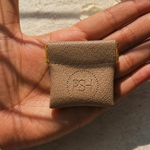 Dainty Jewelry Travel Case, Small Trinket Storage Bag Compact Size, Mini 2-inch, Minimalist Pouch Tiny Bag |Peace of Stone Handmade| L U X E