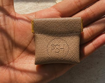 Dainty Jewelry Travel Case, Small Trinket Storage Bag Compact Size, Mini 2-inch, Minimalist Pouch Tiny Bag |Peace of Stone Handmade| L U X E