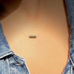 Dainty Jade Pendant Necklace: 14K Gold Filled, Sterling Silver Chain