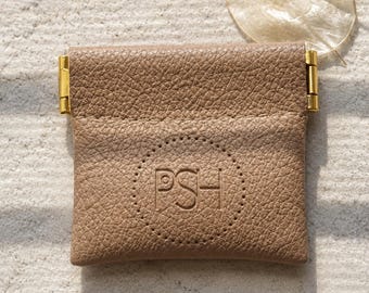 Luxxees Dainty Jewelry Travel Case, Small Trinket Storage Bag Compact Size, Mini 2-inch, Minimalist Pouch Tiny Bag |Peace of Stone Handmade|