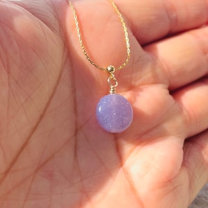 Lavender Purple Lepidolite Necklace, Crystal Necklaces, Unique Jewelry Gifts, Meditation Crystals, Handmade Jewelry, Purple Stone Necklaces