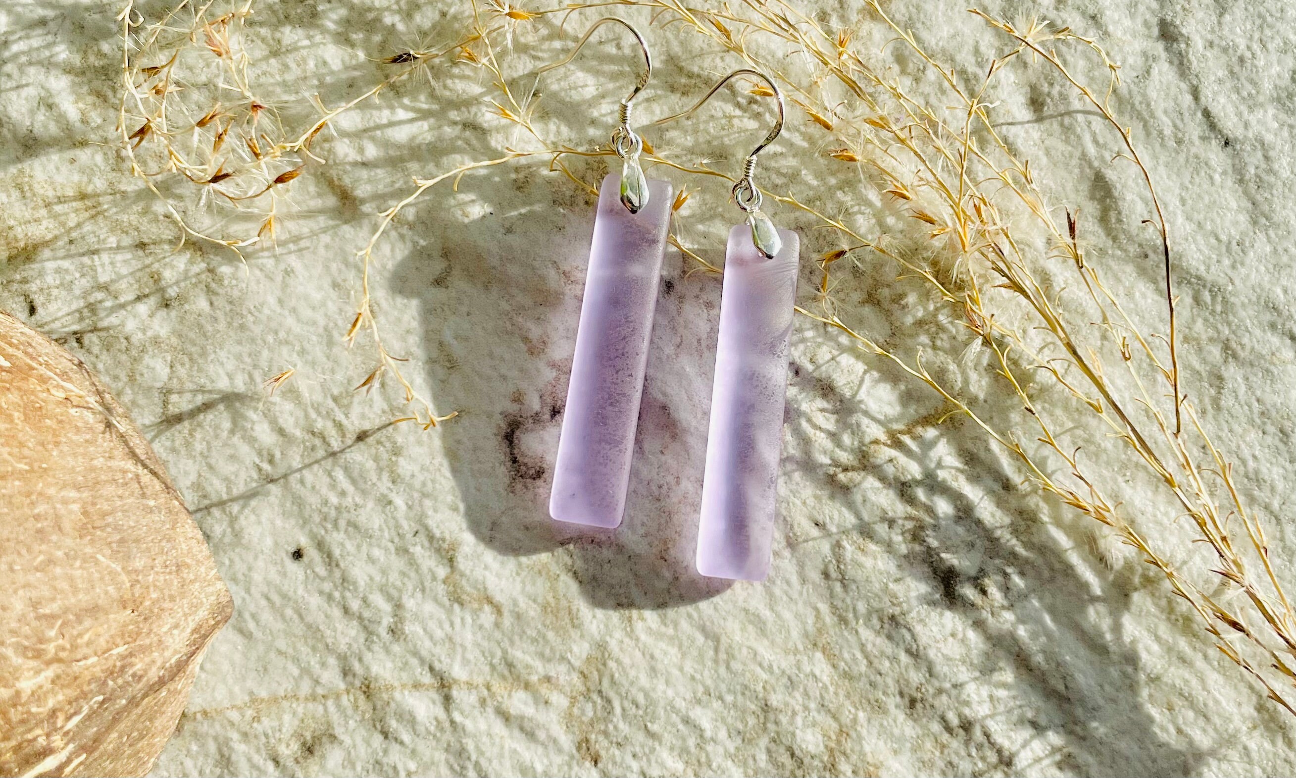 Sea Glass Journey Earrings with Blush Glass 