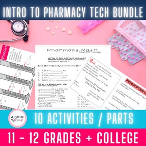 Intro to Pharmacy Technician Study Guide/ Exam Practice Bundle