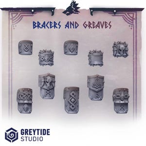 Primal Hounds Bracers and Greaves decorationsby Greytide Studio