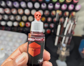 Human Skull Swatch Caps paint bottle toppers