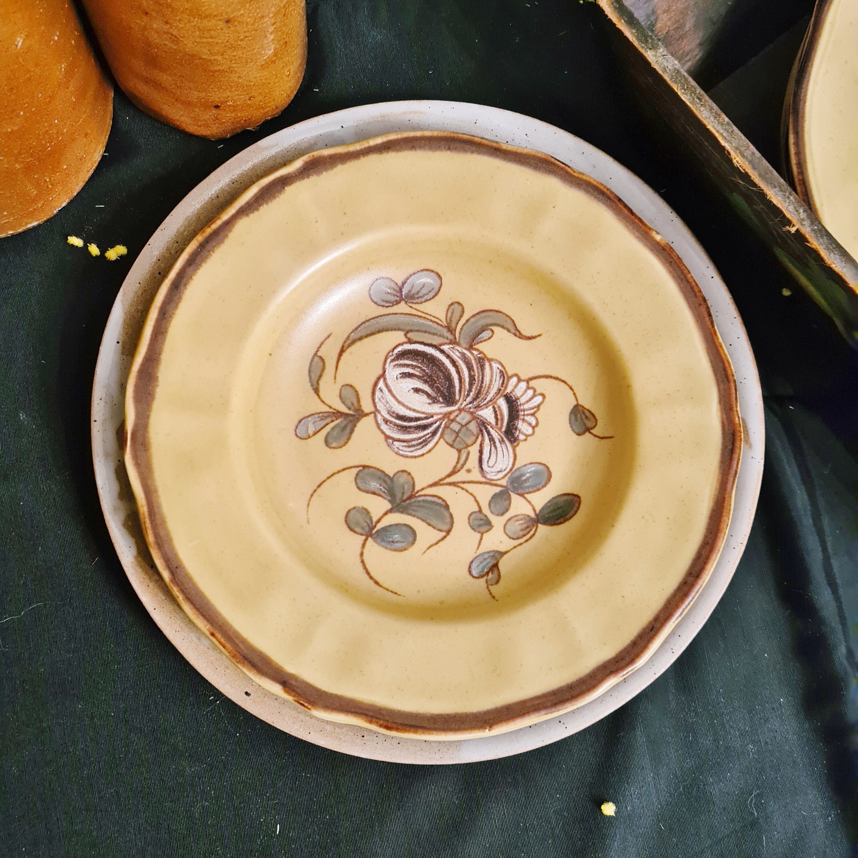 Lot de 6 Assiettes Creuses Kg Lunéville Tradition Jaune