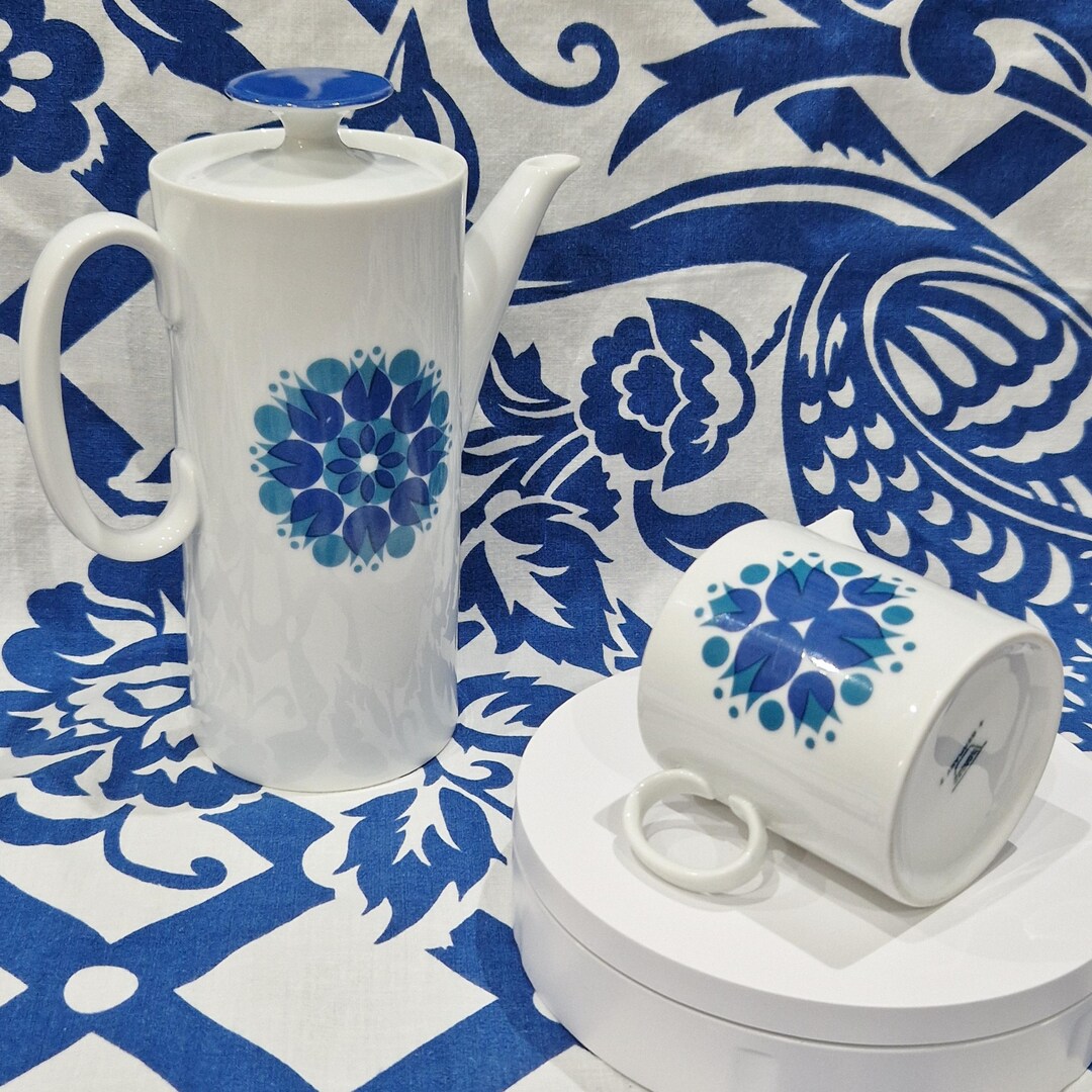 Vintage German Porcelain Coffee Set THOMAS Germany Medallion Shape ...