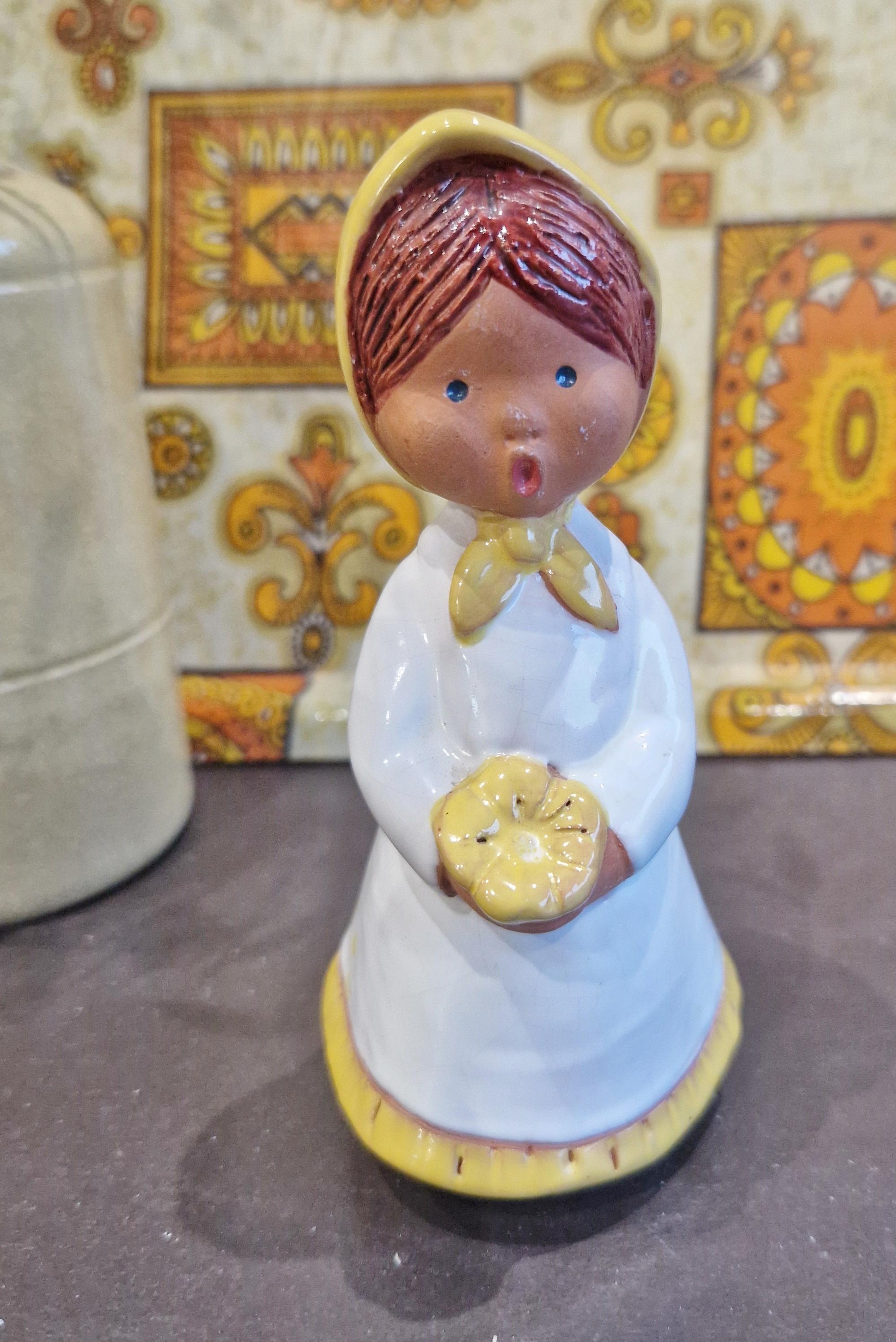 Vintage Collectible Figurine Doll in Terracotta Made and Hand