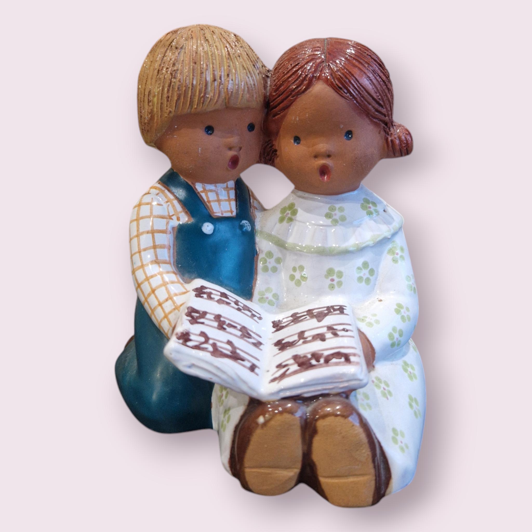 Vintage Collectible Figurine Doll in Terracotta Made and Hand