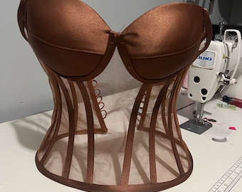 Brown/Bronze Sleeveless Corset