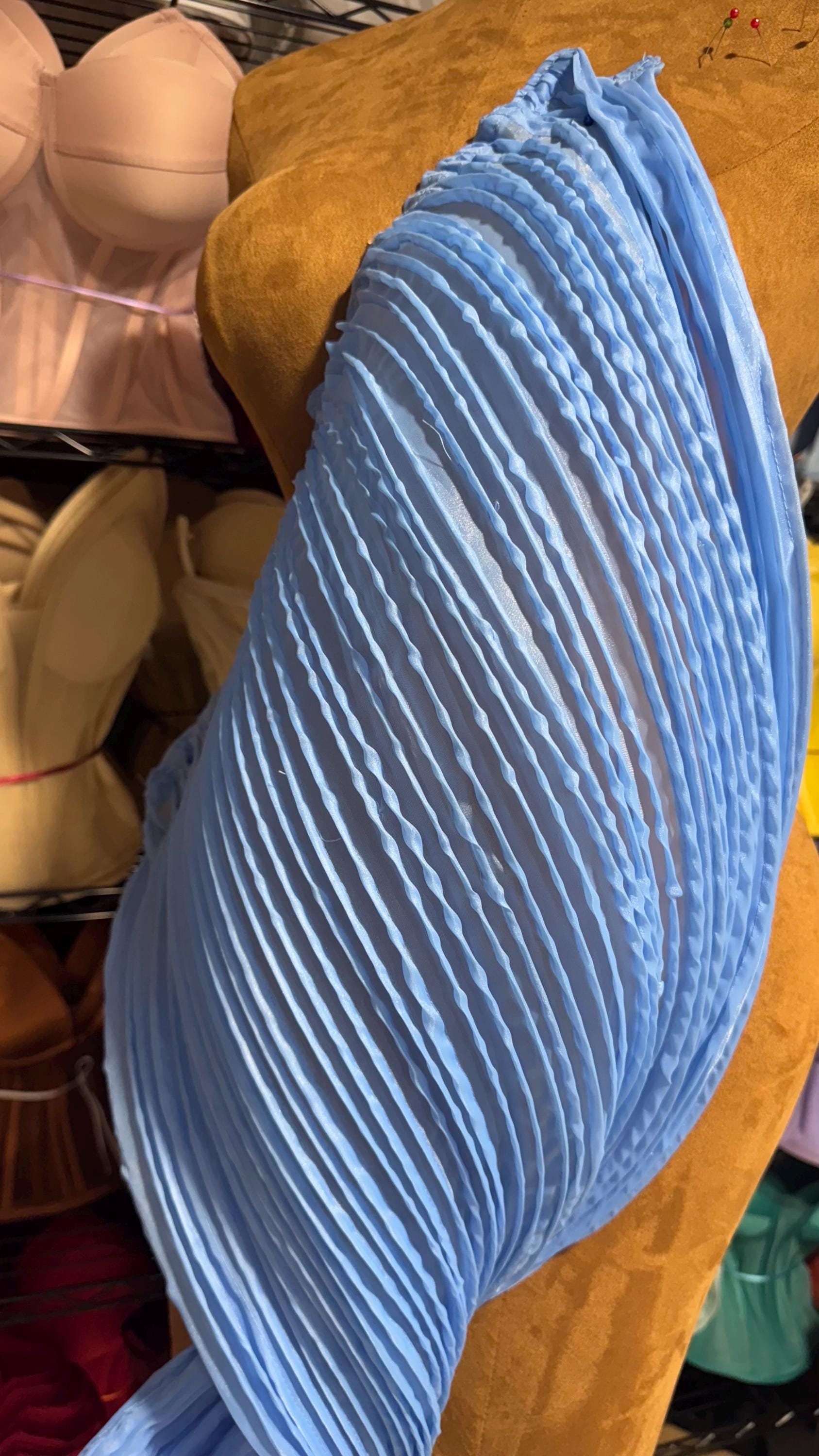 Sky blue SPIRAL FABRIC (LONG)