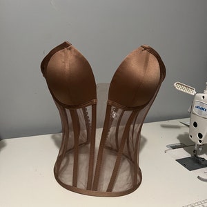 Brown Sleeveless Corset