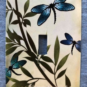 Dragonflies Single Metal Switch Plate