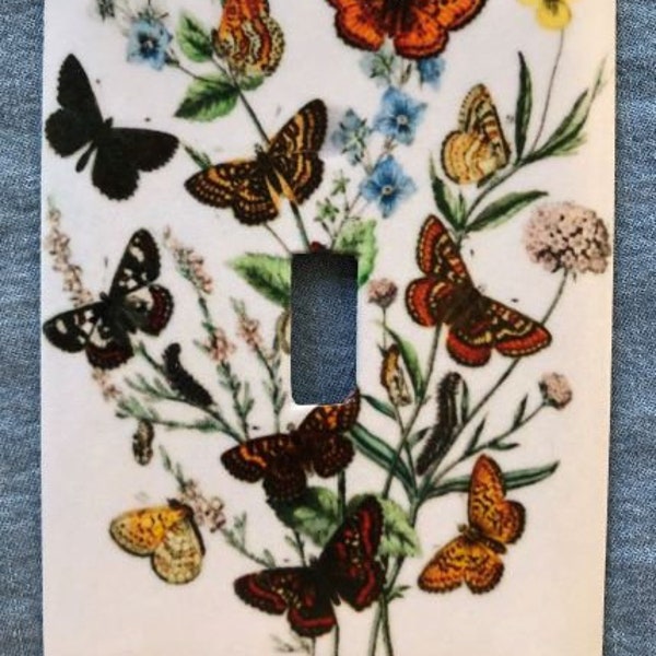 Butterflies Single Metal Switch Plate