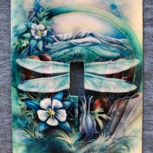Dragonflies Single Metal Switch Plate