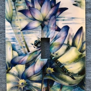 Dragonflies Single Metal Switch Plate