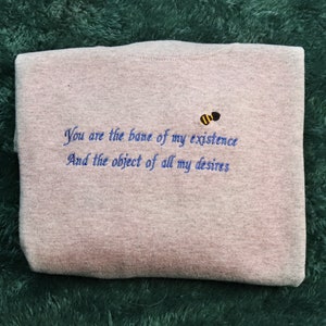 Bridgerton Inspired Embroidered Sweatshirt Kate and Anthony