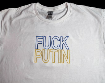 F*ck Putin Embroidered T-Shirt Ukraine Charity